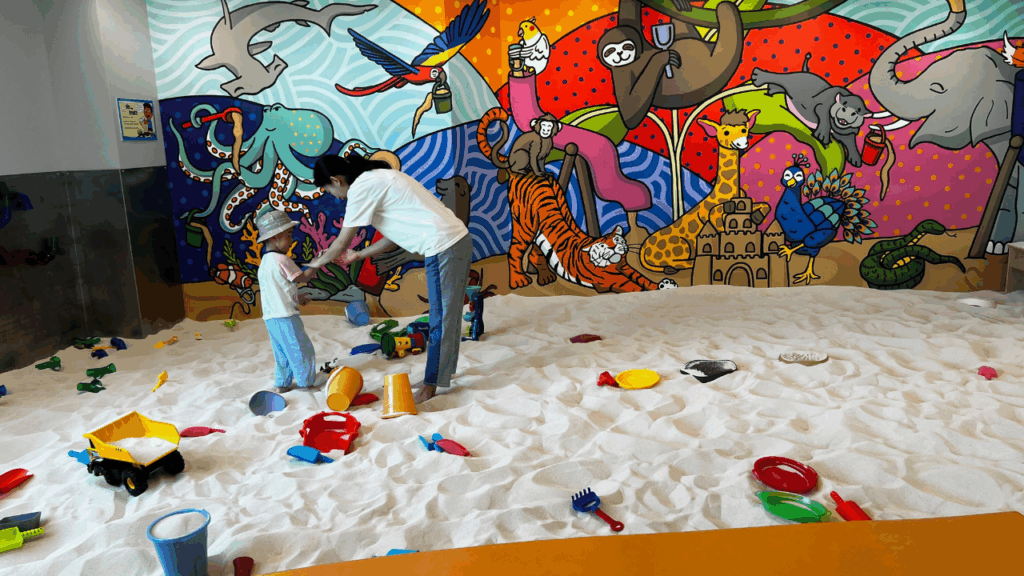 A bright, cheerful indoor play area